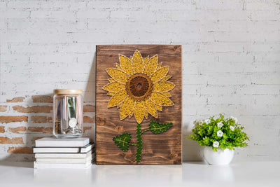 EYANKUNG String Art DIY Crafts Kits Supplies for Adults Beginner Unique  Women Gift (Sunflower 12inch*12inch)