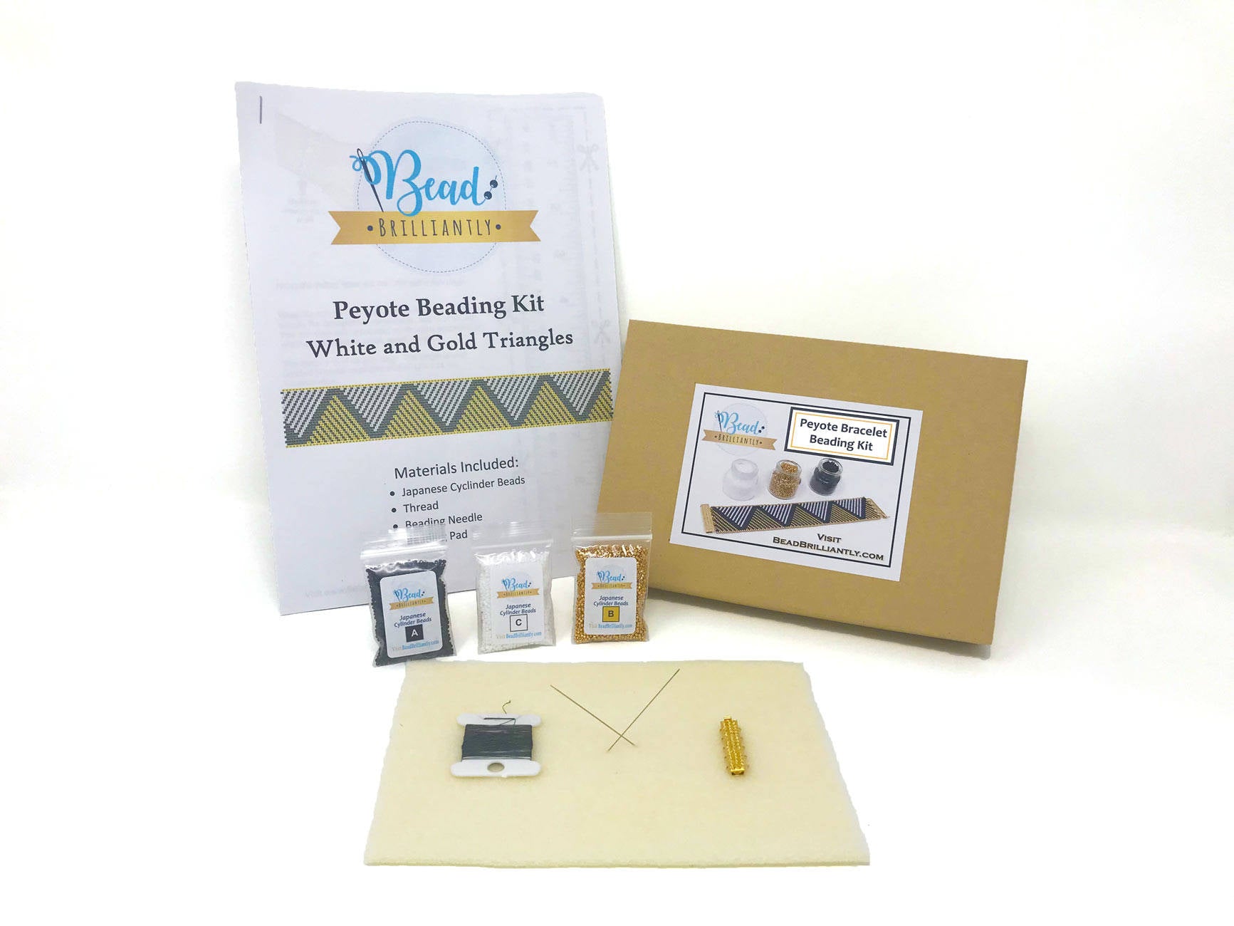 Pyramid Puzzle Peyote Stitch Bracelet Kit